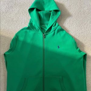 Green polo sweater
